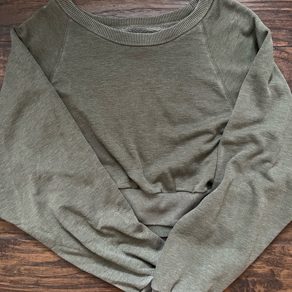 aeropostale green cropped hoodie